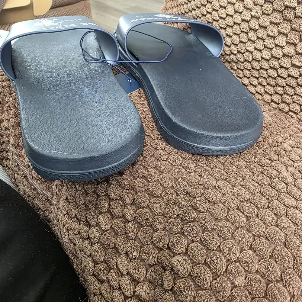 U.S. Polo Assn. Slip-On Sport Slides Sandals Men’s Size 7-8 Blue NWT MSRP $28